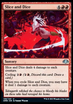 (138) Magic The Gathering Dominaria Remastered Single: Slice and Dice Holo Uncommon