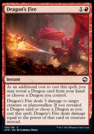 (139) Magic The Gathering Adventures in the Forgotten Realms Single: Dragon's Fire Holo Common