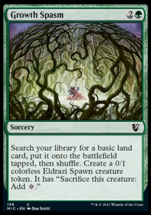 (139) Magic The Gathering Commander: Innistrad: Midnight Hunt Single: Growth Spasm Common