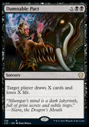 (139) Magic The Gathering Commander: Strixhaven Single: Damnable Pact Rare