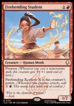 (139) Magic The Gathering Magic: The Gathering | Avatar: The Last Airbender: Promos Single: Firebending Student Holo Rare