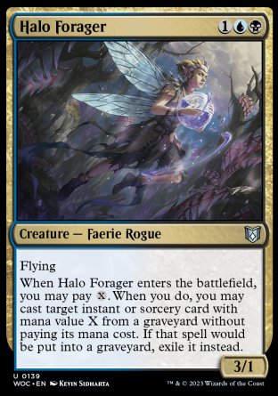 (139) Magic The Gathering Commander: Wilds of Eldraine Single: Halo Forager Uncommon
