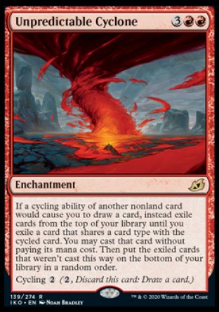 (139) Magic The Gathering Ikoria: Lair of Behemoths: Promos Single: Unpredictable Cyclone (V.2) Holo Rare