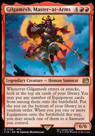 (139) Magic The Gathering Magic: The Gathering - FINAL FANTASY: Promos Single: Gilgamesh, Master-at-Arms Holo Rare