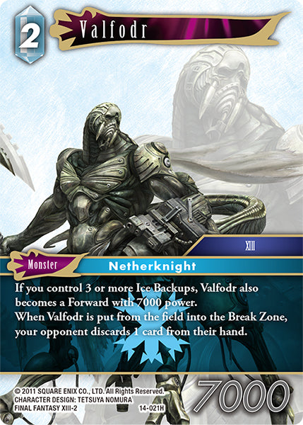 (021) Final Fantasy TCG Opus XIV: Crystal Abyss Single: Valfodr (14-021) Holo Hero
