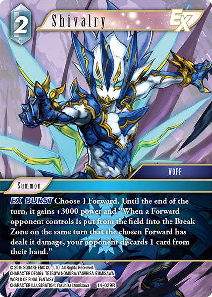(029) Final Fantasy TCG Opus XIV: Crystal Abyss Single: Shivalry (14-029) (V.1) Rare