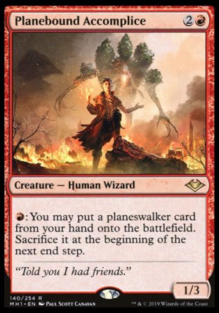 (140/254) Magic The Gathering Modern Horizons Single: Planebound Accomplice Holo Rare