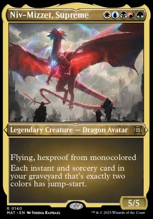 (140) Magic The Gathering March of the Machine: The Aftermath: Extras Single: Niv-Mizzet, Supreme (V.2) Holo Rare