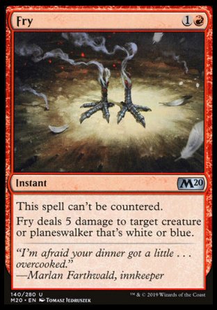 (140/280) Magic The Gathering Core 2020 Single: Fry Uncommon