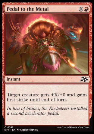 (141) Magic The Gathering Aetherdrift Single: Pedal to the Metal Common