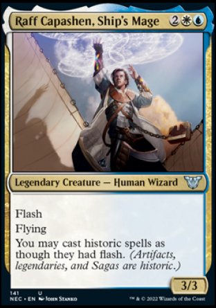 (141) Magic The Gathering Commander: Kamigawa: Neon Dynasty Single: Raff Capashen, Ship's Mage Uncommon