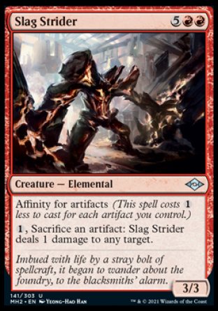 (141) Magic The Gathering Modern Horizons 2 Single: Slag Strider Holo Uncommon