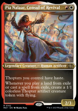 (142) Magic The Gathering March of the Machine: The Aftermath: Extras Single: Pia Nalaar, Consul of Revival (V.2) Holo Rare