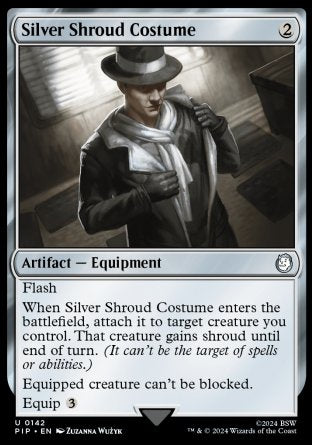 (142) Magic The Gathering Universes Beyond: Fallout Single: Silver Shroud Costume Holo Uncommon