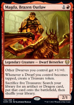 (142) Magic The Gathering Kaldheim: Promos Single: Magda, Brazen Outlaw (V.1) Holo Rare