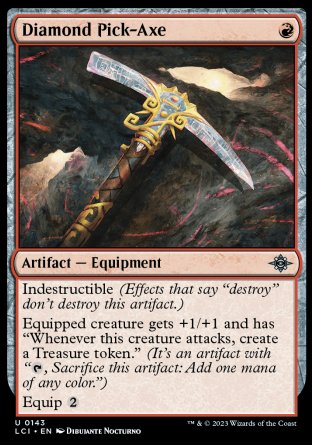 (143) Magic The Gathering The Lost Caverns of Ixalan Single: Diamond Pick-Axe Holo Uncommon