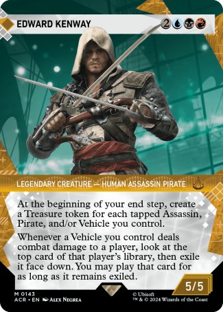 (143) Magic The Gathering Universes Beyond: Assassin's Creed: Extras Single: Edward Kenway (V.1) Holo Mythic