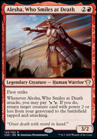 (143/322) Magic The Gathering Commander: Ikoria Single: Alesha, Who Smiles at Death Rare