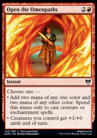 (143/285) Magic The Gathering Kaldheim Single: Open the Omenpaths Holo Common
