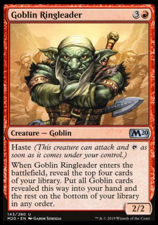 (143/280) Magic The Gathering Core 2020 Single: Goblin Ringleader Holo Uncommon