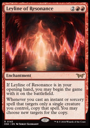 (143) Magic The Gathering Duskmourn: House of Horror Single: Leyline of Resonance Rare