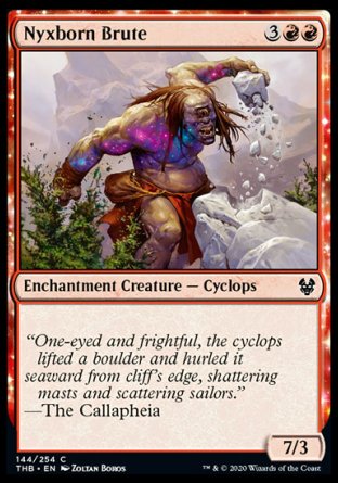 (144/254) Magic The Gathering Theros Beyond Death Single: Nyxborn Brute Holo Common