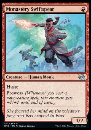 (144) Magic The Gathering The Brothers' War Single: Monastery Swiftspear Uncommon