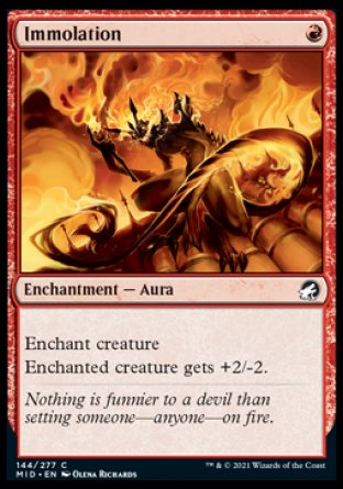(144) Magic The Gathering Innistrad: Midnight Hunt Single: Immolation Common