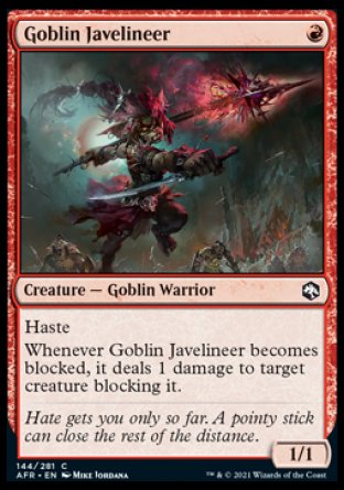 (144) Magic The Gathering Adventures in the Forgotten Realms Single: Goblin Javelineer Common