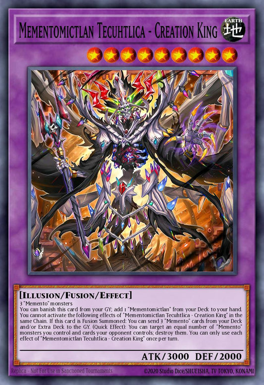 (037) YuGiOh TCG INFO: The Infinite Forbidden Single: Mementomictlan Tecuhtlica - Creation King  Super Rare
