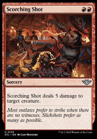 (145) Magic The Gathering Outlaws of Thunder Junction Single: Scorching Shot Uncommon