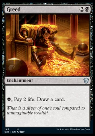 (145) Magic The Gathering Commander: Strixhaven Single: Greed Uncommon