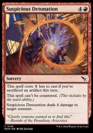 (145) Magic The Gathering Murders at Karlov Manor Single: Suspicious Detonation Common