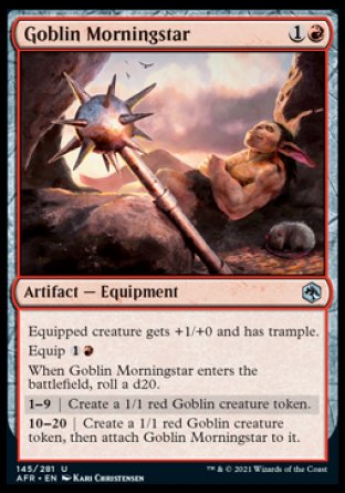 (145) Magic The Gathering Adventures in the Forgotten Realms Single: Goblin Morningstar Holo Uncommon