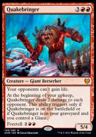 (145/285) Magic The Gathering Kaldheim Single: Quakebringer Holo Mythic