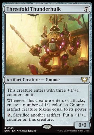 (145) Magic The Gathering Commander: Edge of Eternities Single: Threefold Thunderhulk Rare