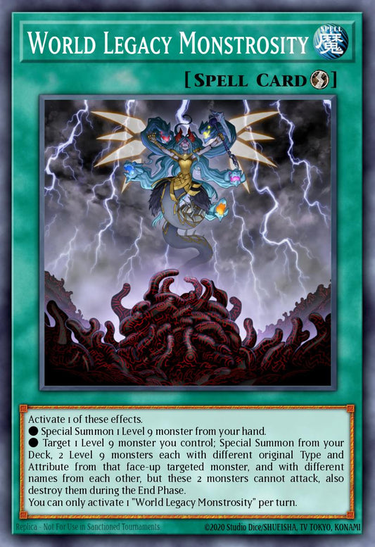 (076) YuGiOh TCG MP20: 2020 Tin of Lost Memories Mega Pack Single: World Legacy Monstrosity  Secret Rare