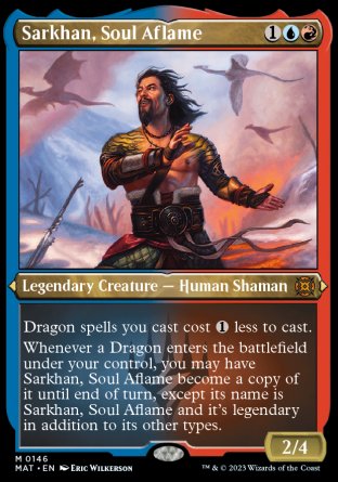 (146) Magic The Gathering March of the Machine: The Aftermath: Extras Single: Sarkhan, Soul Aflame (V.2) Holo Mythic