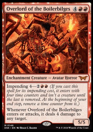 (146) Magic The Gathering Duskmourn: House of Horror Single: Overlord of the Boilerbilges Mythic