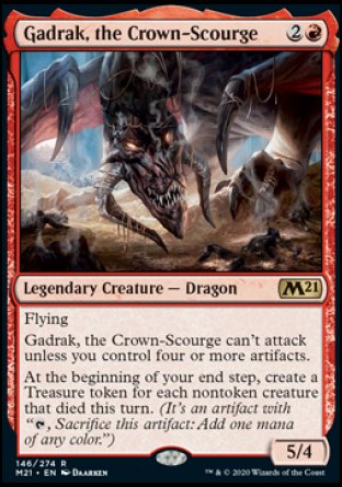 (146) Magic The Gathering Core 2021: Promos Single: Gadrak, the Crown-Scourge (V.1) Holo Rare