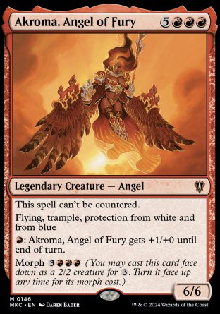 (146) Magic The Gathering Commander: Murders at Karlov Manor Single: Akroma, Angel of Fury Mythic
