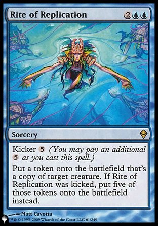 (061) Magic The Gathering The List Single: Rite of Replication Rare