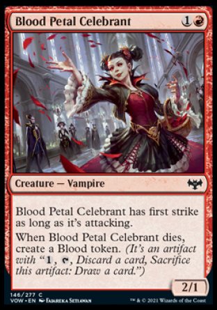 (146) Magic The Gathering Innistrad: Crimson Vow Single: Blood Petal Celebrant Holo Common