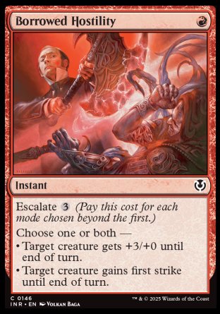 (146) Magic The Gathering Innistrad Remastered Single: Borrowed Hostility Holo Common