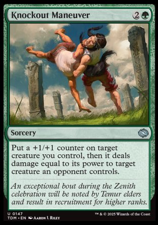 (147) Magic The Gathering Tarkir: Dragonstorm Single: Knockout Maneuver Holo Uncommon