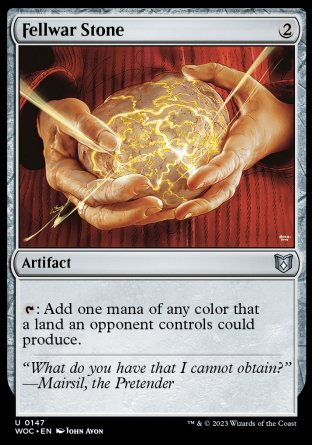 (147) Magic The Gathering Commander: Wilds of Eldraine Single: Fellwar Stone Uncommon