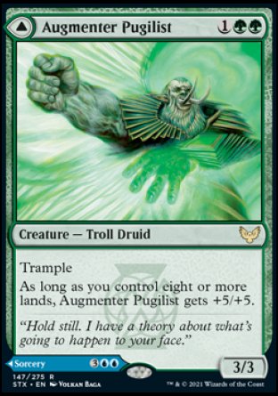 (147) Magic The Gathering Strixhaven: School of Mages Single: Augmenter Pugilist // Echoing Equation Holo Rare