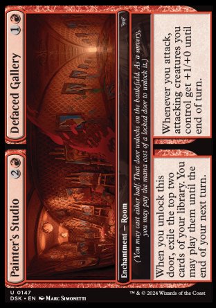 (147) Magic The Gathering Duskmourn: House of Horror Single: Painter's Studio // Defaced Gallery Uncommon