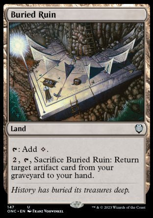 (147) Magic The Gathering Commander: Phyrexia: All Will Be One Single: Buried Ruin Uncommon