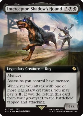 (147) Magic The Gathering Commander: Magic: The Gathering - FINAL FANTASY: Extras Single: Interceptor, Shadow's Hound Rare